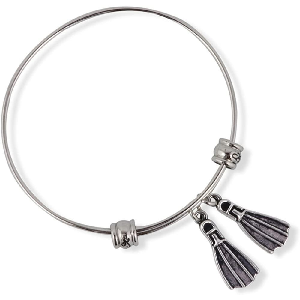 Diver Diving Flippers Diver Gear Bangle Bracelet Jewelry